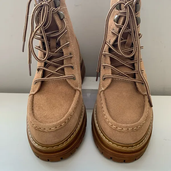 Roxy Work It size 7 brown lace-up leather boots - Image 2