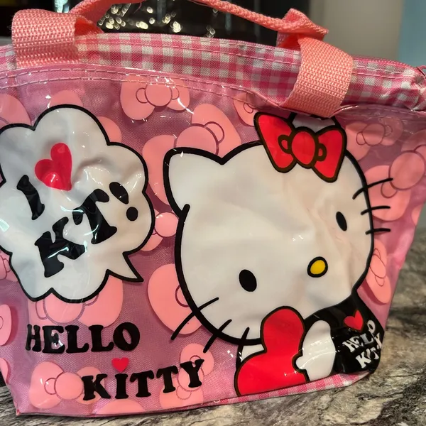 Hello Kitty Pink and White Cosmetic Case - Image 2