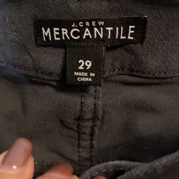 J.Crew‎ Mercantile Women’s Skinny Pants Velvet 5 Pocket Mid Rise Gray Size 29 - Image 4