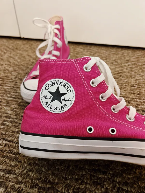 Hot Pink High Top Converse - Image 2