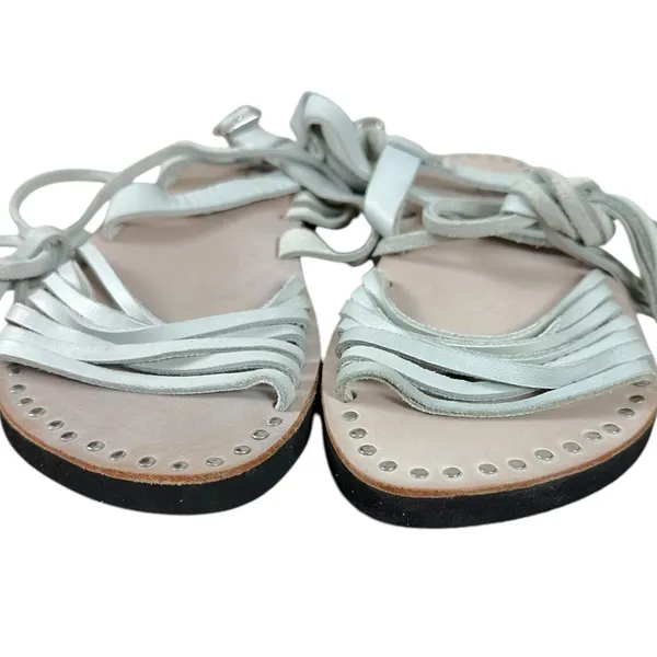 Free People Willow Wrap Gladiator Leather Sandals Bone Size 36 5 5.5 6 Bohemian - Image 4