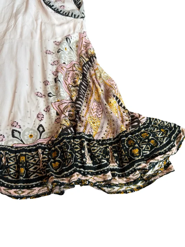 Free People Pink Black Boho Paisley Halter Mini Dress Sleeveless Small Women's - Image 12
