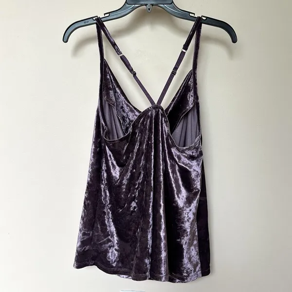 Soma Velvet Cami Tank Top Lg Purple Plum Whimsigoth Luxe Soft Grunge Y2K - Image 3