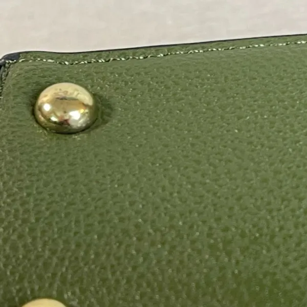 Olive Green Vegan Leather Camera Bag Crossbody Purse - Image 12