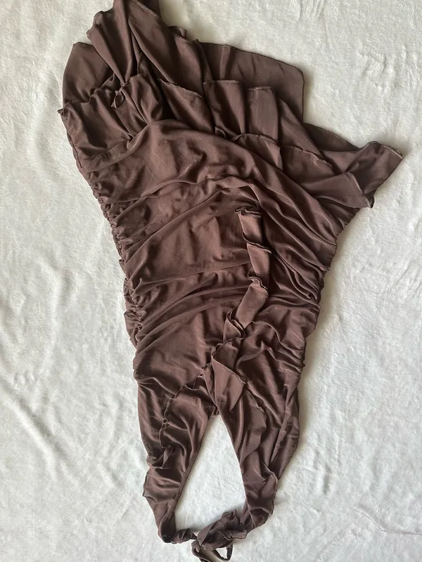Outcast Clothing Annika Mini Dress Chocolate - Image 7