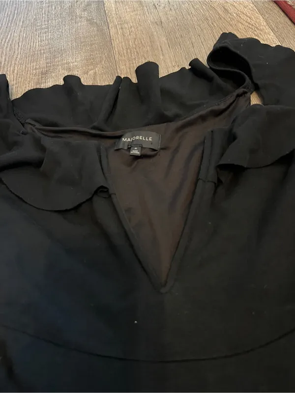 Majorelle Poise Black Off Shoulder Flare Mini Dress Small xs - Image 13