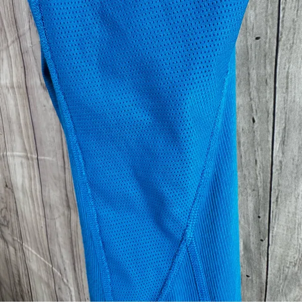 Nike Fit Dry Women's Blue Tank Top with Lime Accents - Image 7