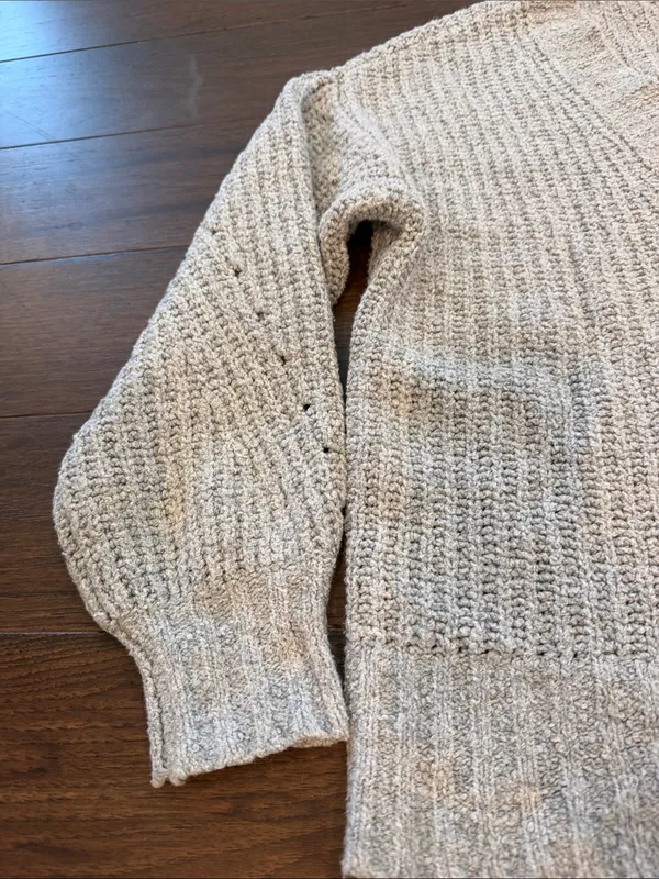 American Eagle Outfitters Light Gray Cropped Cardigan Size Small - C33-044 - Image 4