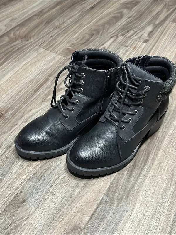 torrid Black Lace-Up Heeled Combat Boots - Image 13