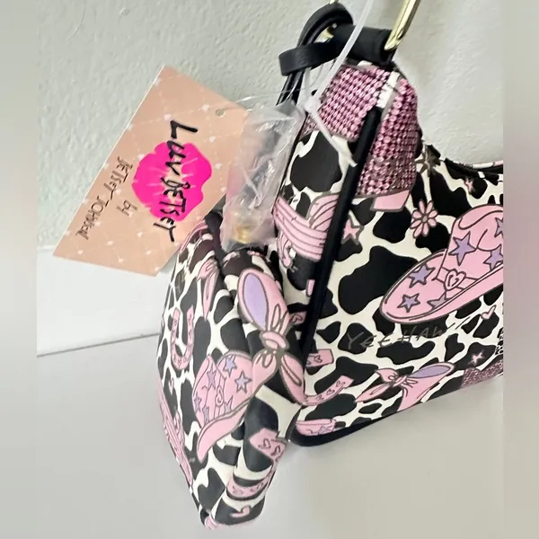 Luv Betsey Cowgirl Heart Theme Crossbody W/ Web Strap and Pouch - Image 4