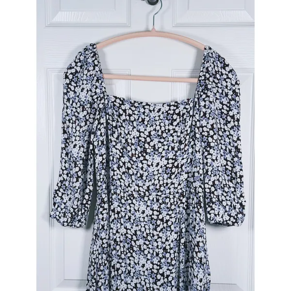 Abercrombie & Fitch Ditsy Floral Midi Dress Size M Tall Cottage Prairie Romantic - Image 6