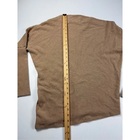 ASTR the Label Knit Pullover Top Casual Long Sleeve‎ Brown Asymmetric Hem M - Image 3