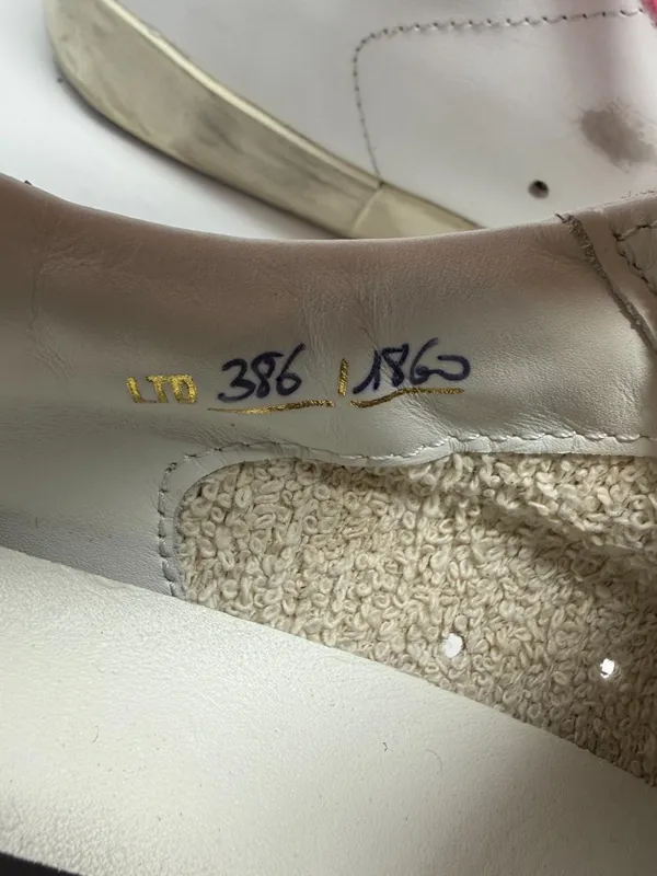 Golden Goose Super-Star Low Top Sneakers Women's IT 40 US 10 White Leopard NWOB - Image 13