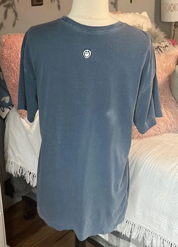 Life is Good Tee Graduate Short Sleeve Shirt Blue Cotton Womens Men Small - Image 9