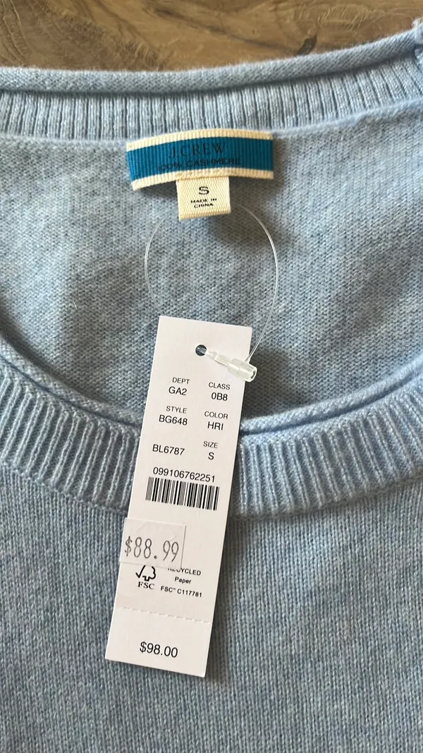 J.Crew 100% Cashmere Short Sleeve Sweater - Image 2