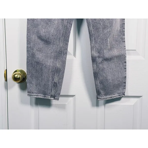 Abercrombie & Fitch The Mom High Rise Jeans 26 (2s) Gray Acid Wash 90s Grunge - Image 7