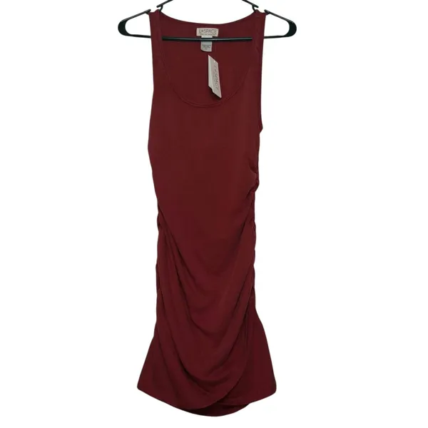 L*SPACE Wildwood Mini Tank Dress Size Small In Cabernet NEW NWT #3 - Image 3