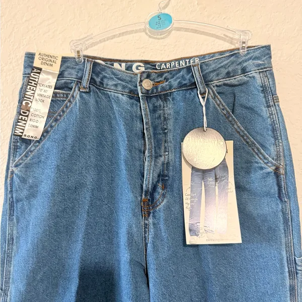 Carpenter 90’s boyfriend Classic Blue Denim Jeans - Image 2