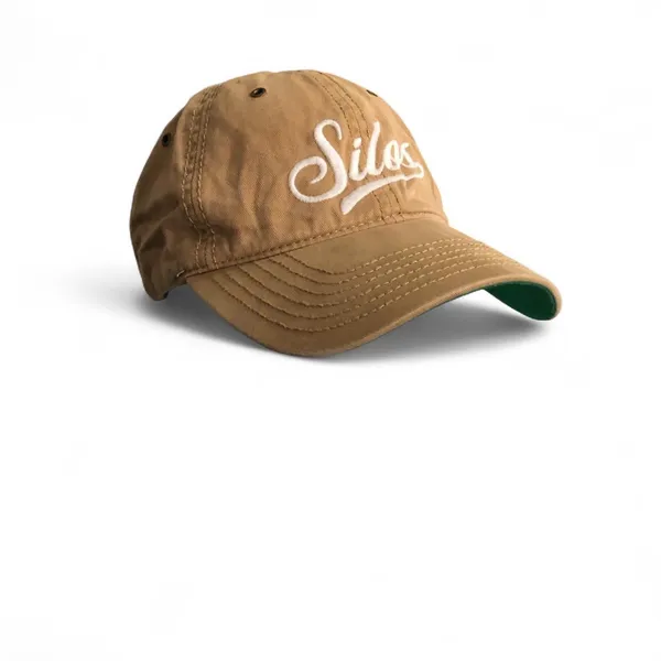 Silos Magnolia Baseball Cap Unisex Adjustable Curved Brim Tan Brown Leather Strap Adjustable One Size - Image 2