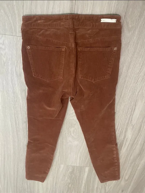 Anthropologie Skinny Corduroy Jeans - Rust Brown - Image 3