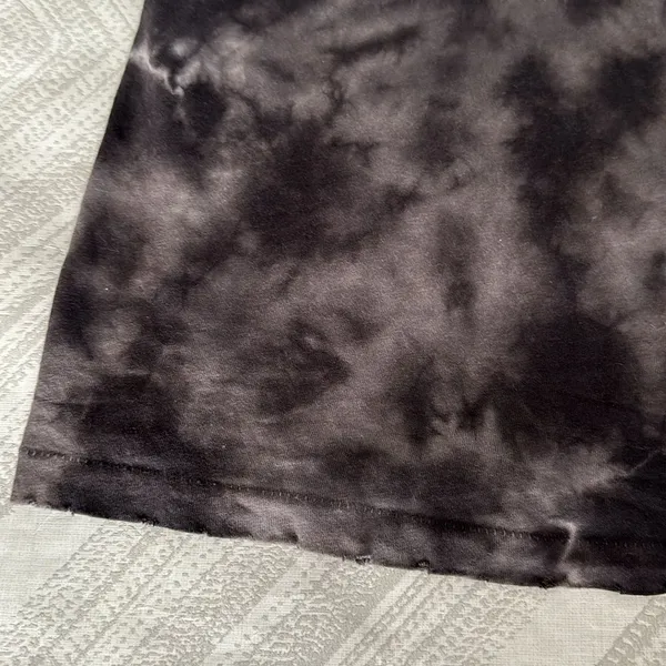 Philanthropy Women’s Distressed Black & Grey Tie Dye T-Shirt - Image 4