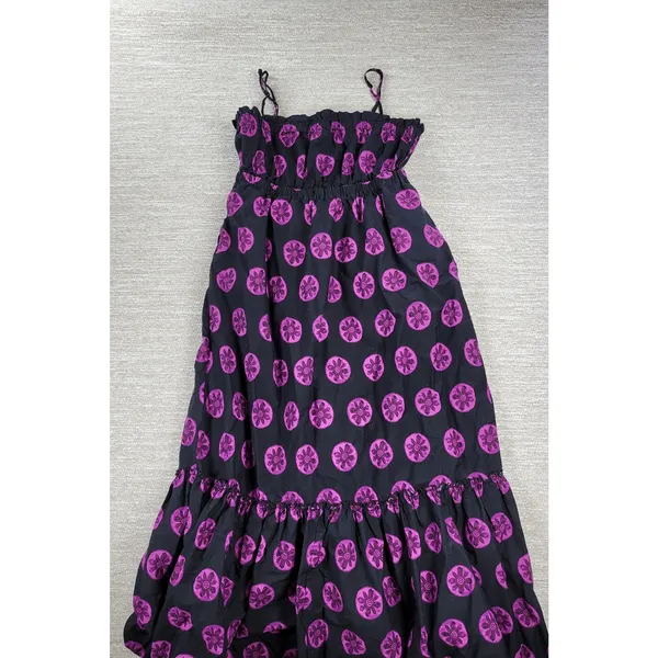 Free People Leanna Dress Womens M Black‎ Purple Bandeau Summer Boho Empire - Image 15