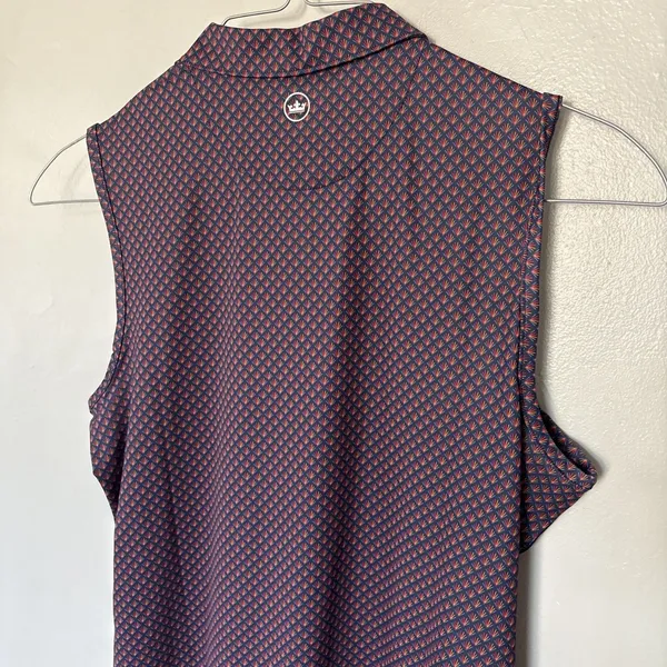 Peter Millar Womens Sleeveless Golf Polo Top L UPF 50 Performance Stretch Large - Image 5