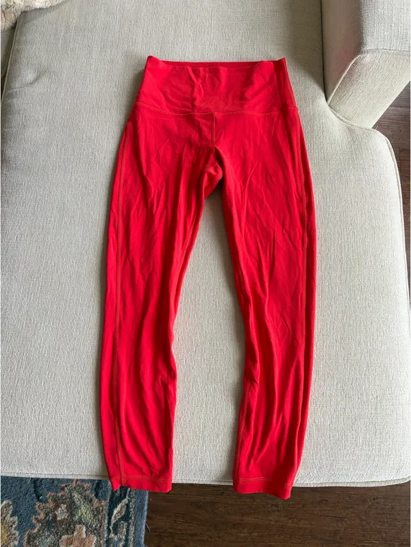 Red align Lulu legging 25” Size 6 - Image 2