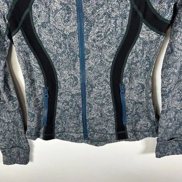 lululemon athletica Define Jacket Brushed‎ Herringbone Gray Blue Alberta size 6 - Image 6