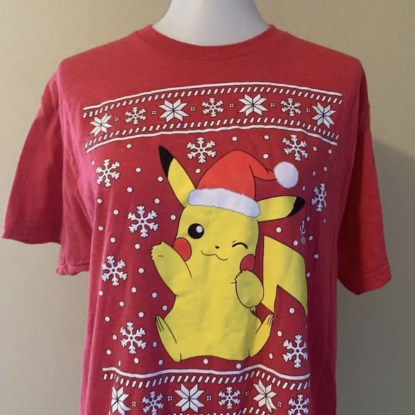 Pokémon Pikachu Christmas Graphic Crew Neck Tee - Image 2