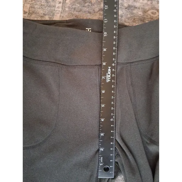 Soybu Charcoal Gray Fleece Lined Athleisure Leggings Zipper Pockets Soft Size M - Image 10