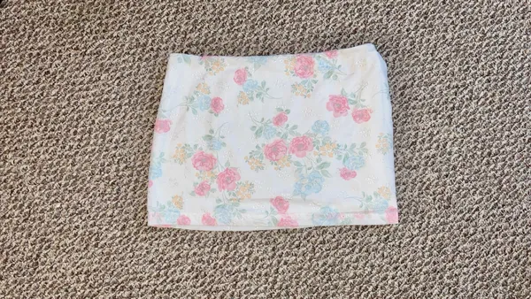 Altar’d State NWOT white boho spring skirt with pink & blue flowers on it - Image 3