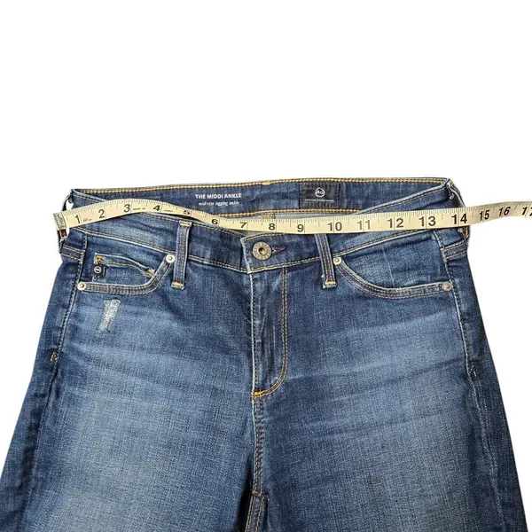 AG Adriano Goldschmied Midi Ankle Mid Rise Legging Ankle Jeans‎ Size: 25 - Image 3