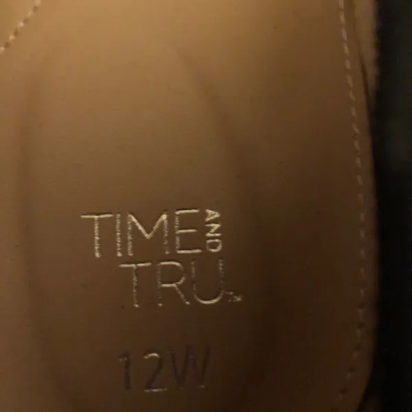 TIME and TRU Womens Block Heel Ballet Style Shoes Size 12 Wide Width Animal New - Image 7