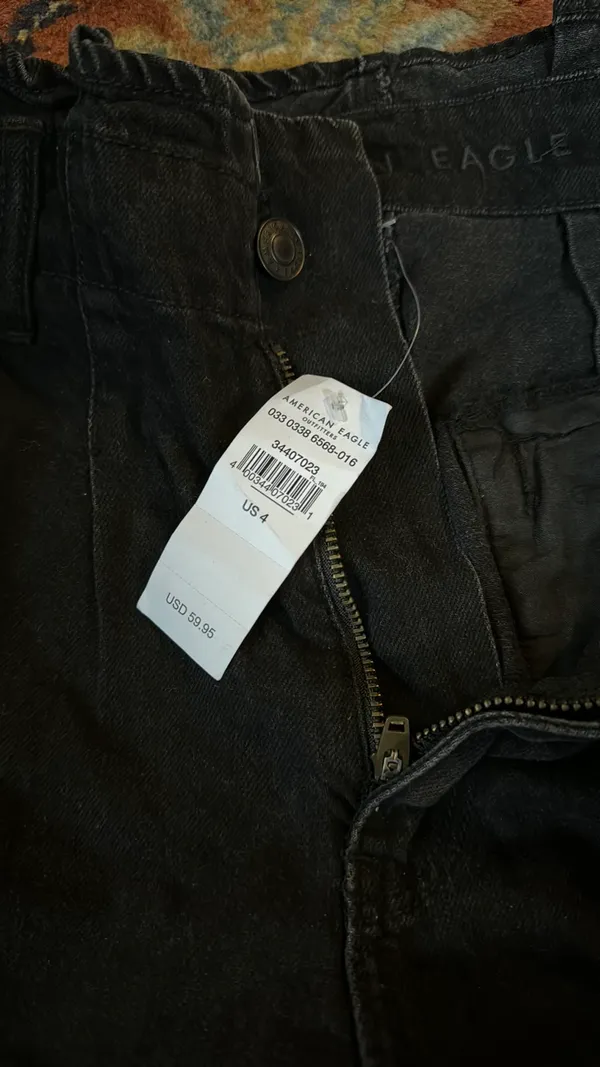 American Eagle NWT  Black Denim Shorts - Image 2