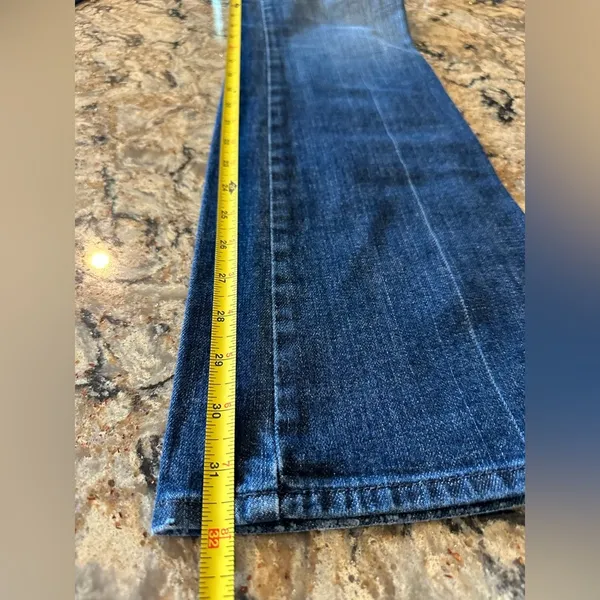 7 For All Mankind Jeans “A” Pocket Size 30 x 32 Stretch Flare Bootcut - Image 9