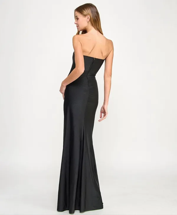 NWT City Studios Juniors' Strapless White Tie Gown Size Large - Image 2