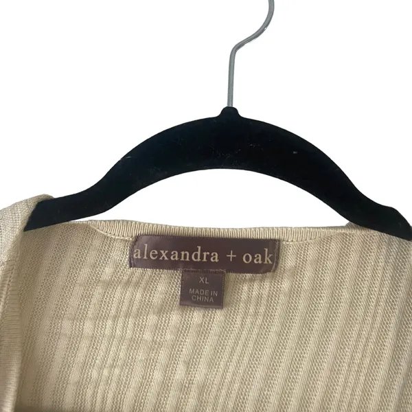 Alexandra + Oak Women's Size XL Cream Soft Open Front Cardigan Sweater‎ - Image 4