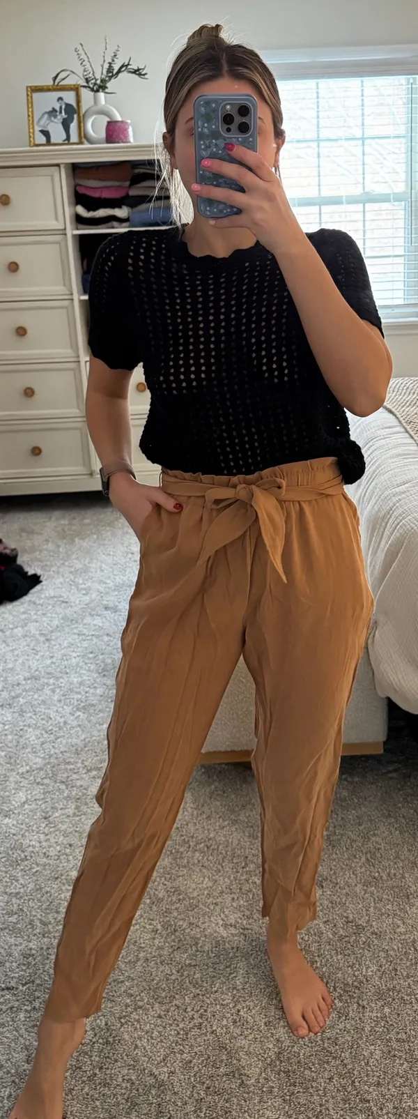 Brown paper bag pants  - Image 2