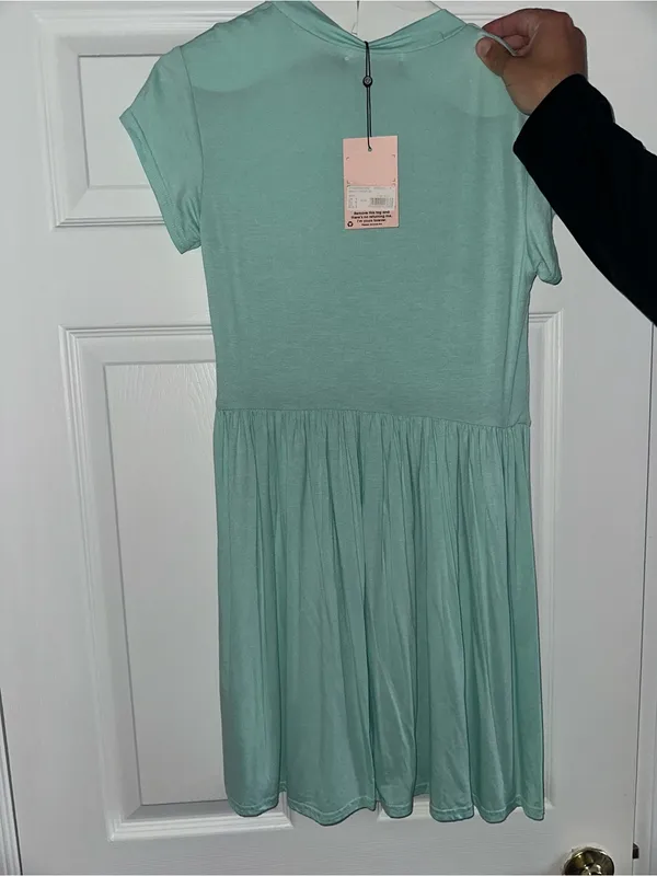 NWT Missguided Short Sleeve Mint Green Mini Dress size 2 - Image 2