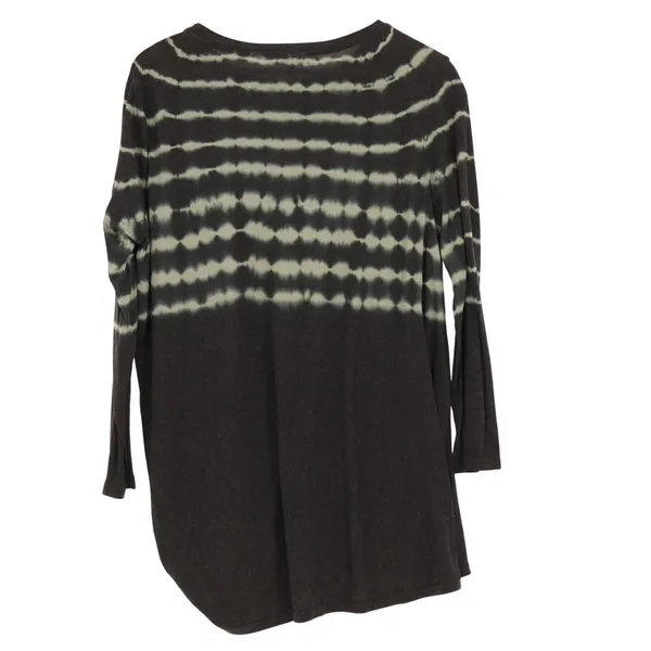 She + Sky Tunic Top Womens Large Black Tie Dye Twist Front Asymmetrical Hem - Image 4