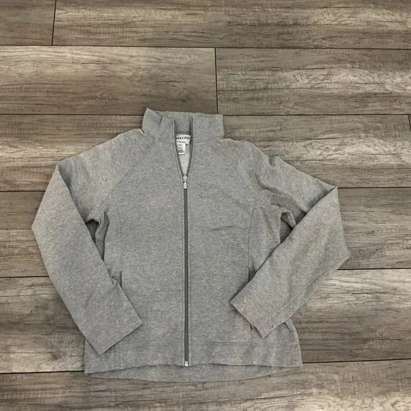 Pendleton Full Zip Jacket Heather Gray Cotton Blend   Casual Small‎ - Image 2