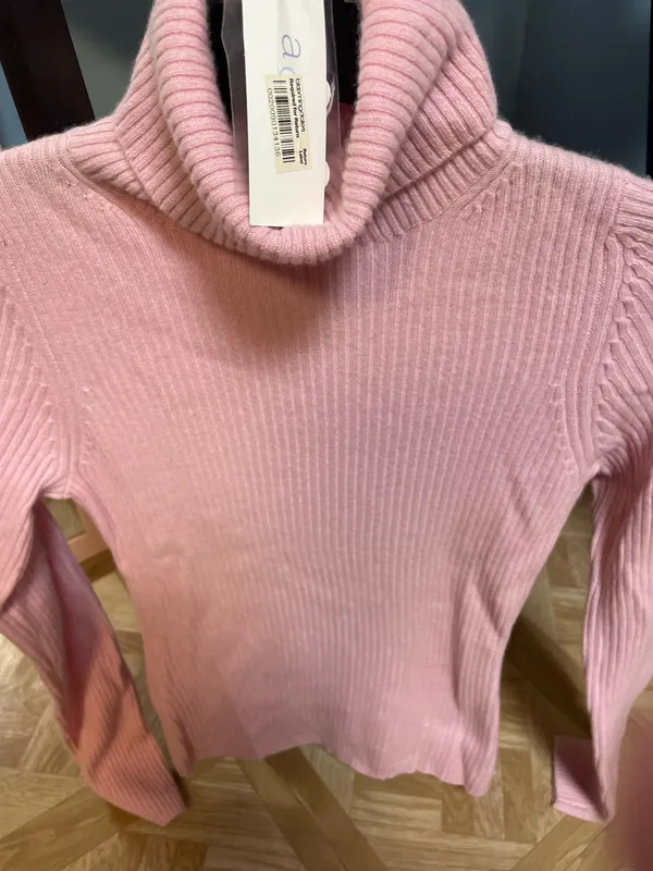 Pink AQUA 100% Cashmere turtleneck  - Image 4