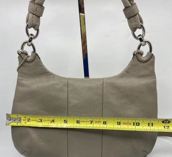 Coach Medium Gray Leather Crossbody Bag/Handbag - Image 4