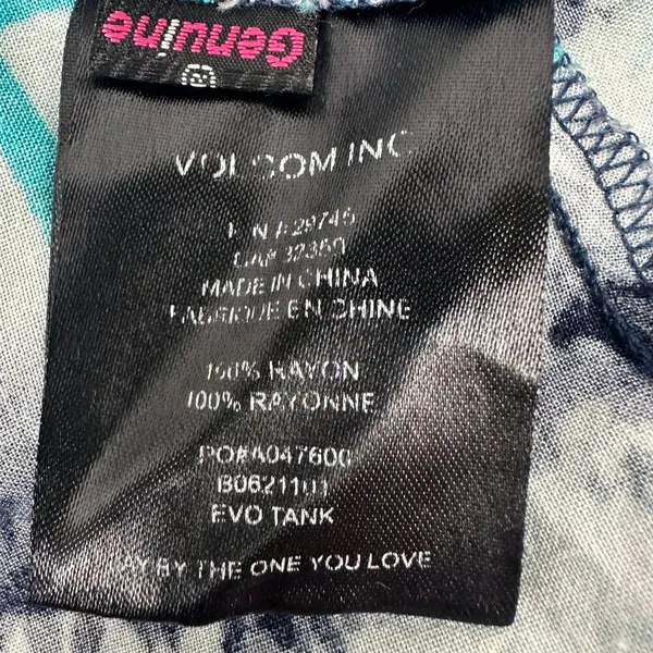 Volcom Womens Rayon Tie-Dye Tank Top Size L - Image 6
