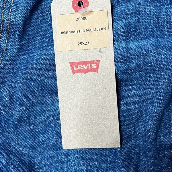Levi's High Waisted Distressed Mom Denim Jeans - Image 2