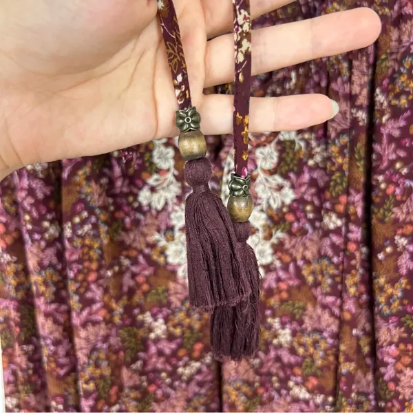 Mason & Belle Boho Floral Embroidered Tassel Blouse Top Size 1X - Image 9