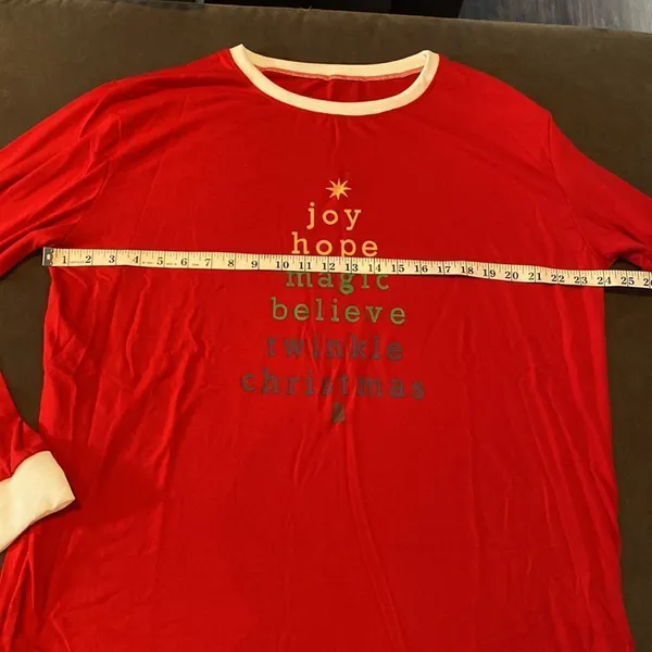 Women’s Holiday Christmas Pajama Set 2 Piece Joy Hope Magic Size 3XL NEW - Image 4