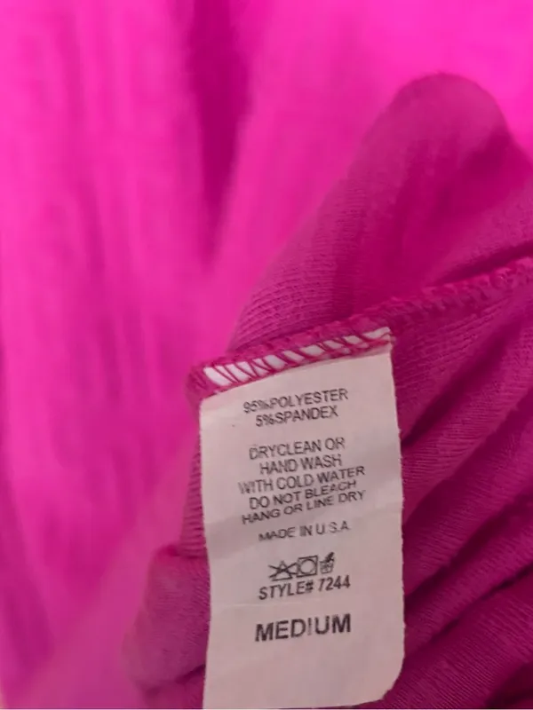 Entro Fuschia terry cloth midi dress/swim cover up size medium - Image 8