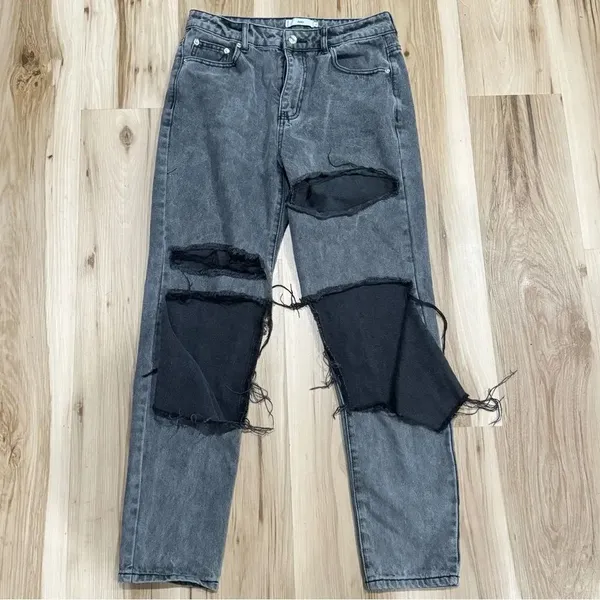 Adika Black Distressed Jeans Women’s Large - Image 2